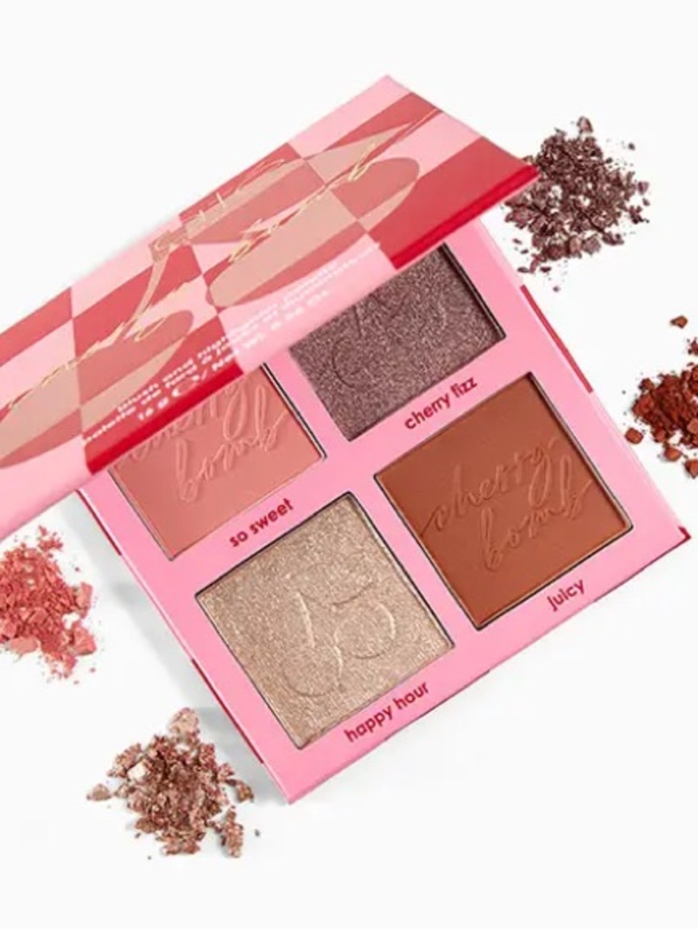 Ciate London Cherry Bomb 4-Shade Blush & Highlight Palette in Light-Medium NEW!